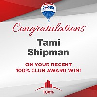 Tami Shipman earns 100% Club Award!